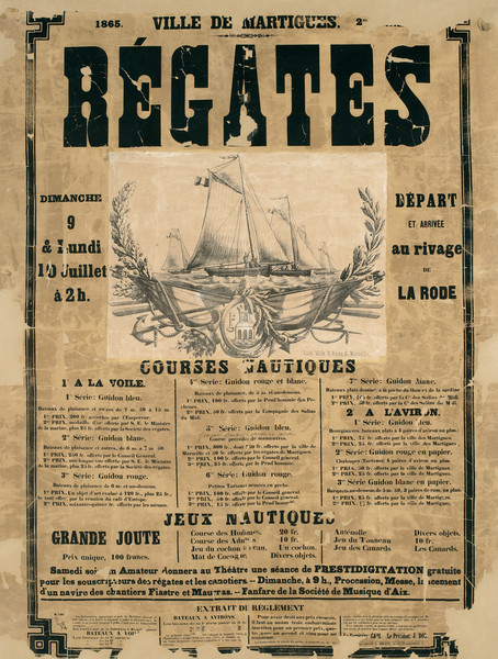 Affiche des régates 1865