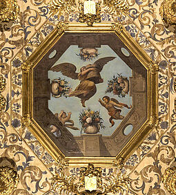 Chapelle de l'Annonciade - Plafond, "L'ange à la tour" - Copyrigh : Gérard Dufrêne